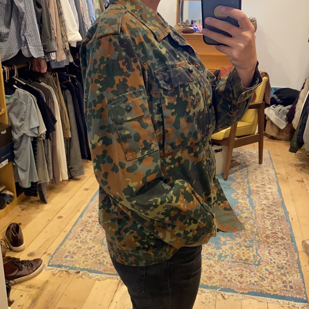 Authentic German Military army jacket green brown small to medium - Picture 2 of 14